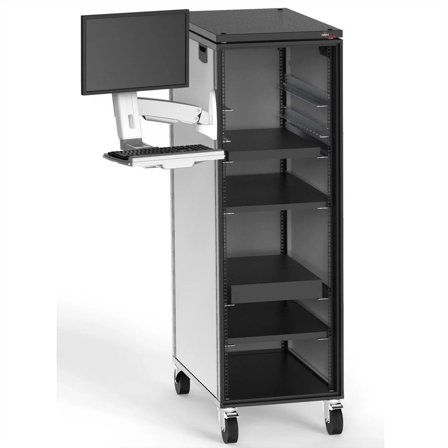 SCHROFF Verstellbarer Monitorarm mit Tastatur Ablage, bis 8 kg
