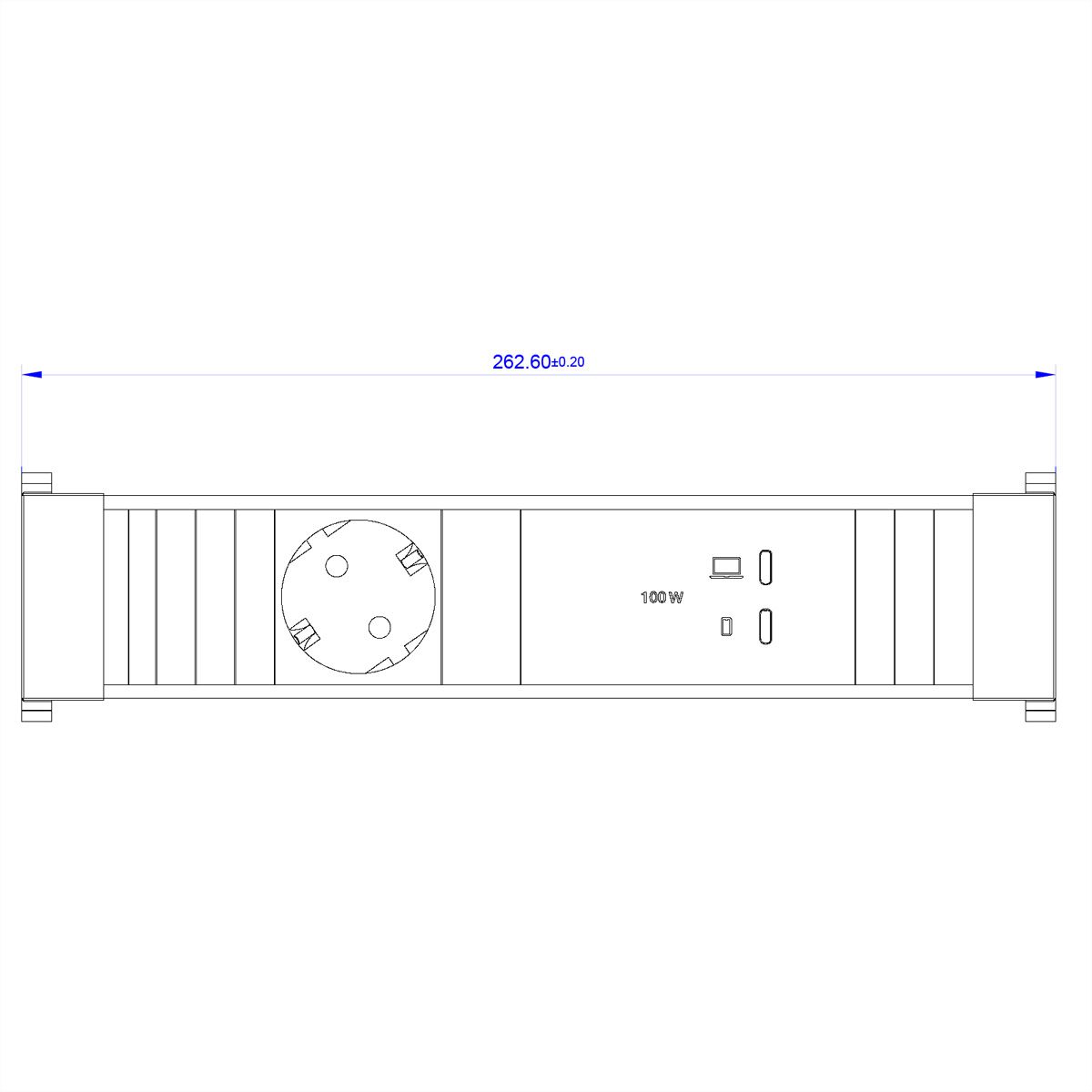 BACHMANN CONFERENCEF M 1xCEE7/3, 1xUSB C/C 100W