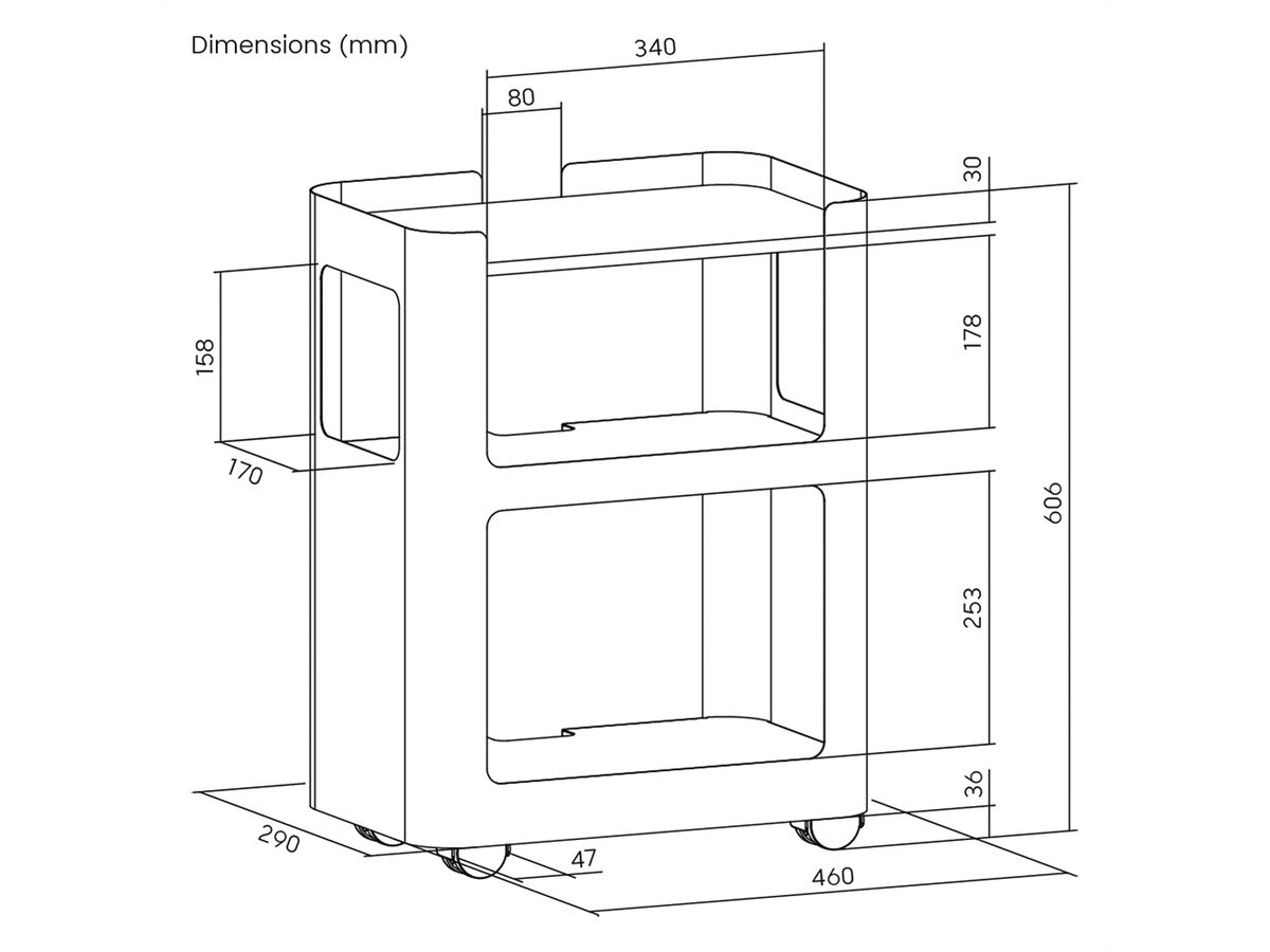 VALUE Mobiler und offener Schrank, weiß