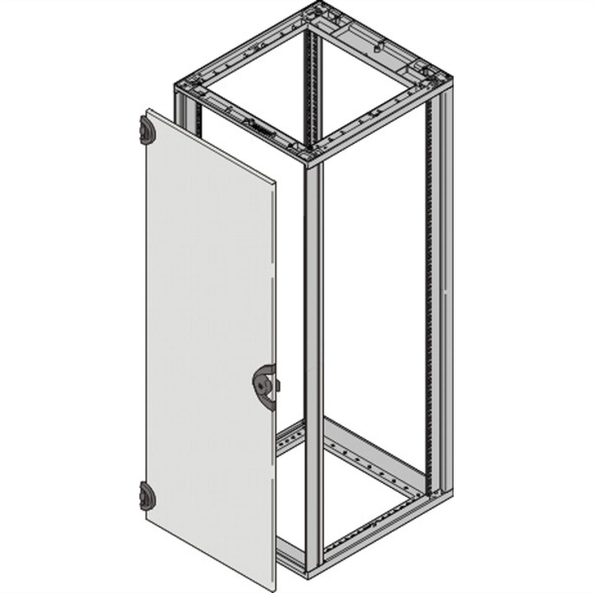 SCHROFF Stahltür - STAHLTUER 180 GRAD 12HE 7035
