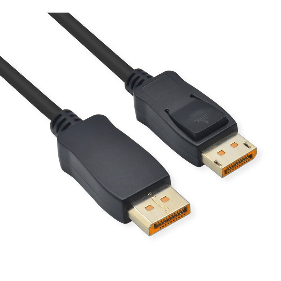 ROLINE DisplayPort Kabel, v2.1, 16K, DP ST - ST, schwarz, 1 m