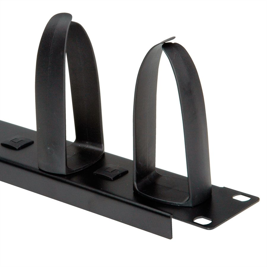 VALUE 19-Zoll-Frontplatte 1HE mit 5 Kabelösen, schwarz