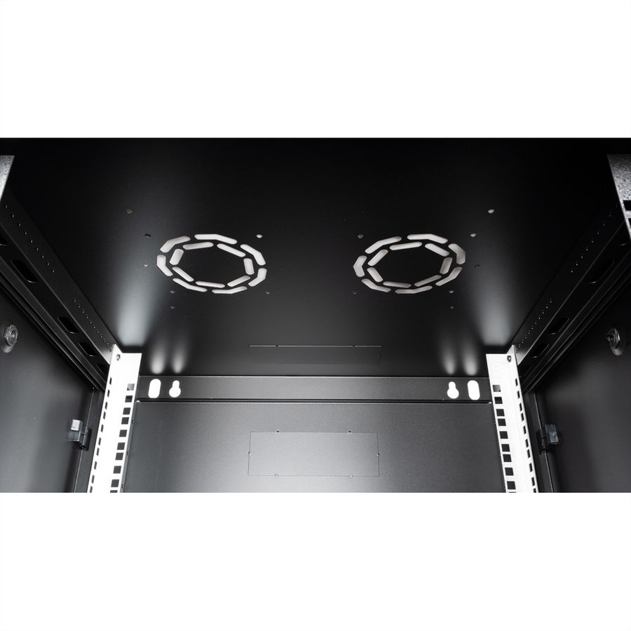 VALUE 19-Zoll Wandgehäuse 6HE, 600x600mm schwarz, Bausatz