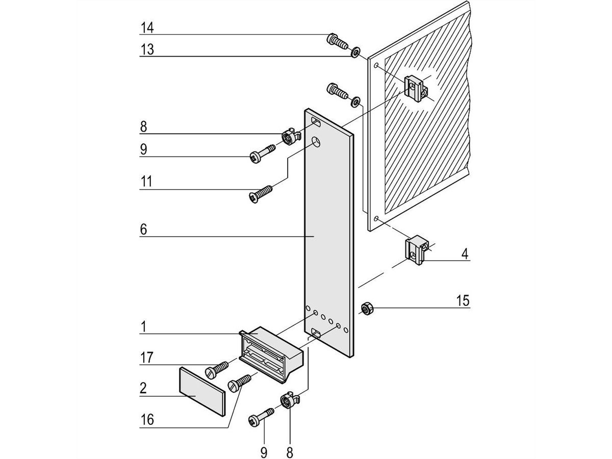 SCHROFF Steckbaugruppe mit starrem Griff in Trapezform - STECKBAUGRUPPE 3HE 5TE EL/C