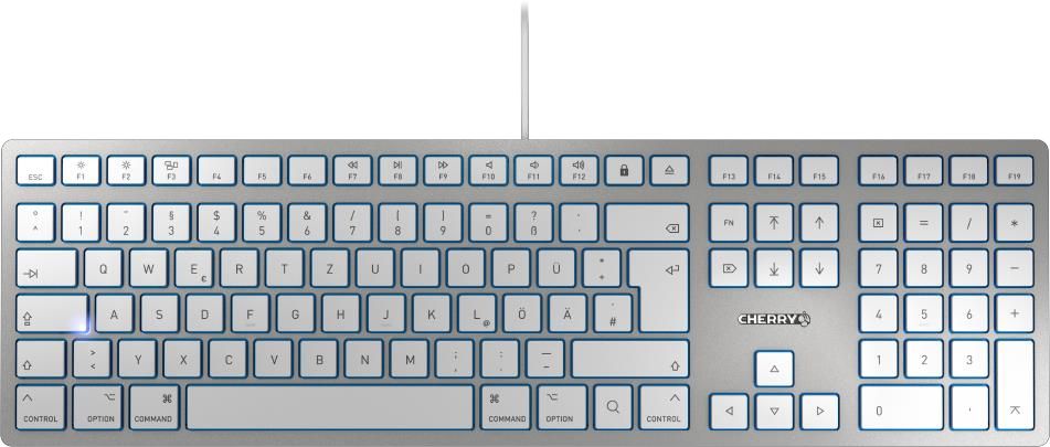 CHERRY KC 6000 SLIM FOR MAC Tastatur USB QWERTY US Englisch Silber