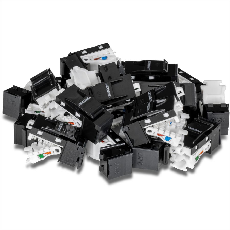 TRENDnet TC-K25C6BK Cat6 RJ-45 Keystone, 25er Pack schwarz, schwarz