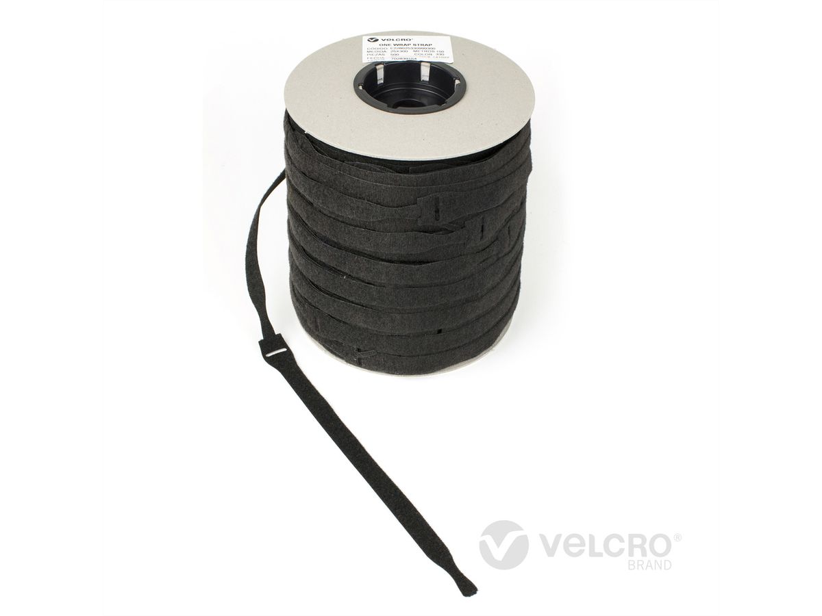 VELCRO® One Wrap® Strap 25mm x 300mm, 750 Stück, flammhemmend, schwarz