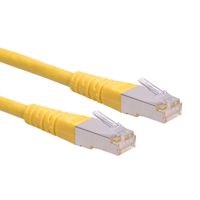 ROLINE Patchkabel Cat.6 (Class E) S/FTP (PiMF), gelb, 0,5 m