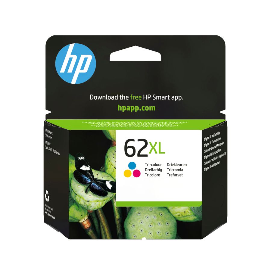 HP 62XL Cyan/Magenta/Gelb Original Tintenpatrone mit hoher Reichweite
