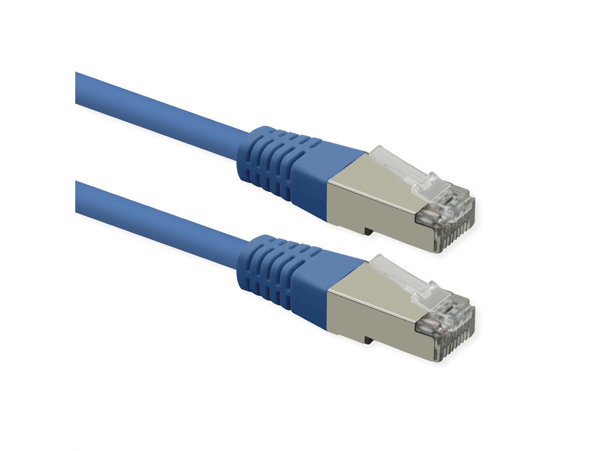 ROLINE Patchkabel Cat.6 (Class E), PoE, S/FTP (PiMF), blau, 7 m