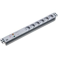 BACHMANN 19" Steckdosenleiste 6-fach mit GVS ohne Schalter