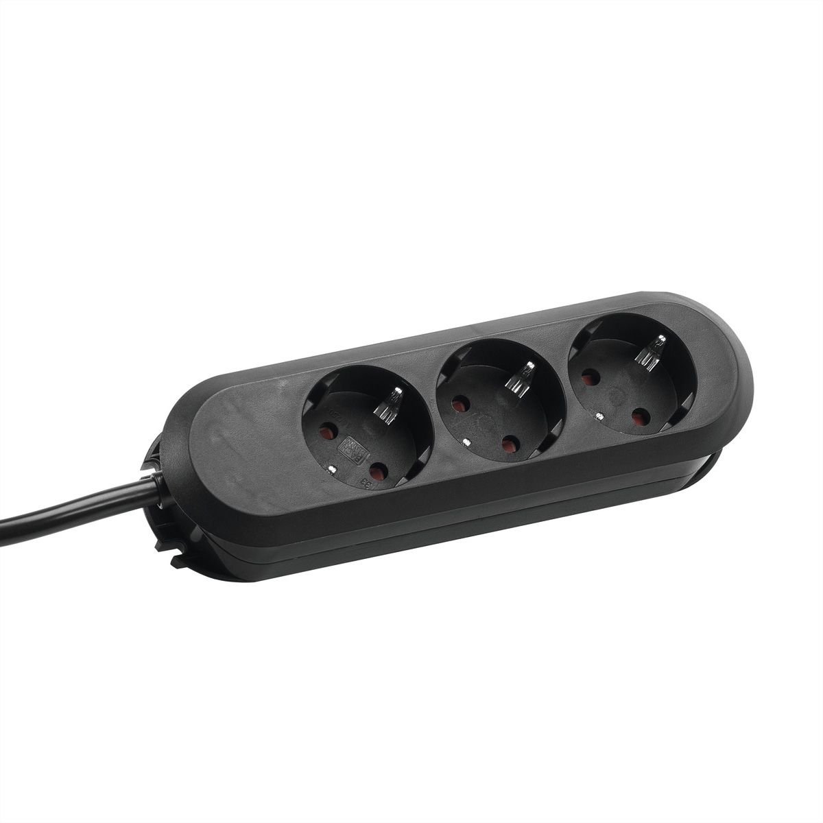 BACHMANN SMART Steckdosenleiste 3x Schutzkontakt, geschraubt, schwarz, 5 m