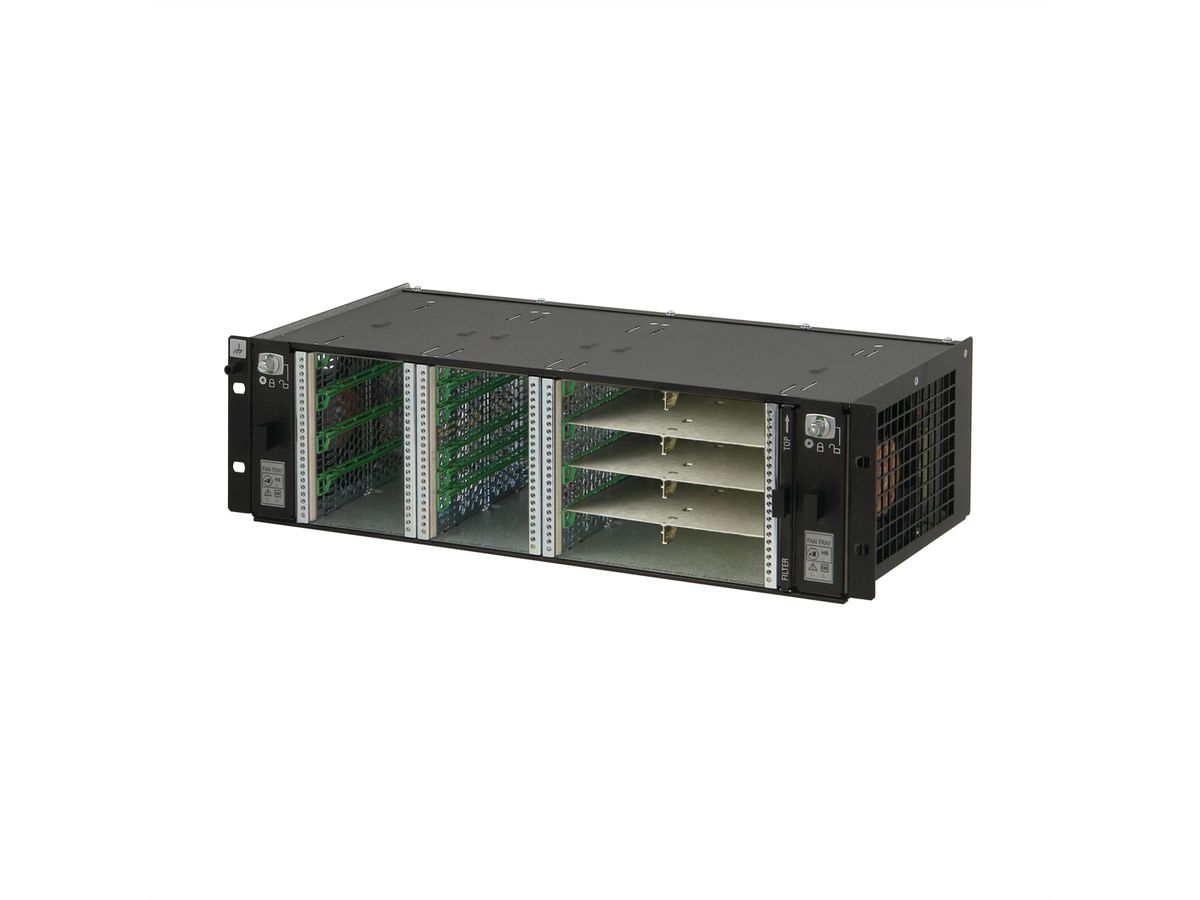 SCHROFF System, 3 HE, für 2 Single und 4 Double (8 Single) Full-size-AdvancedMC-Module - MTCA SYST.3HE 3X24TE 215T