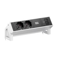 BACHMANN DESK2 2xP40 1xUSB C/C 45W, L=0,2m INOX