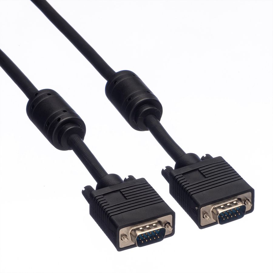 ROLINE SVGA-Kabel HD15 ST - ST mit Ferritkern, 10 m