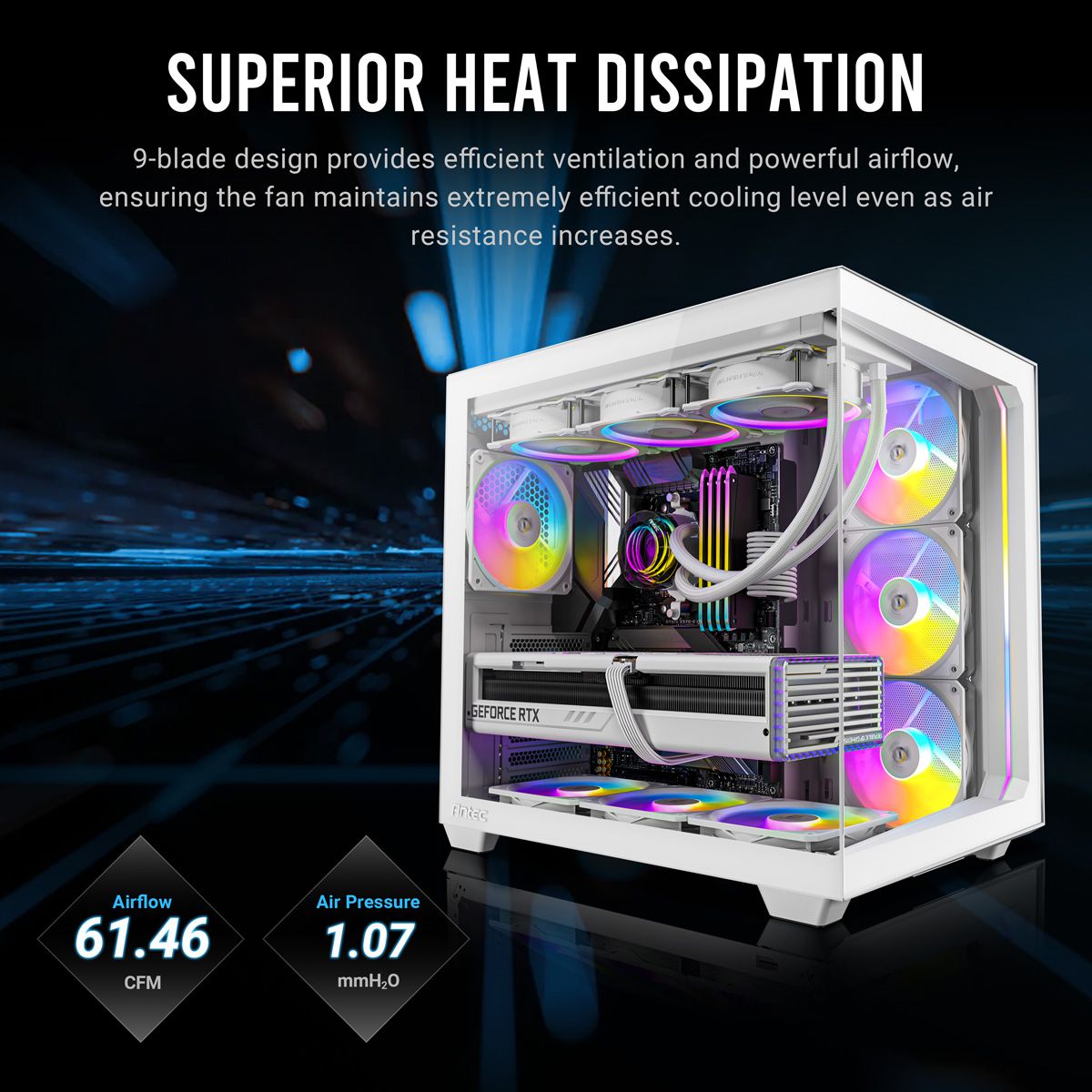 ANTEC P12R PWM ARGB REVERSE Fan PC Gehäuselüfter, weiß