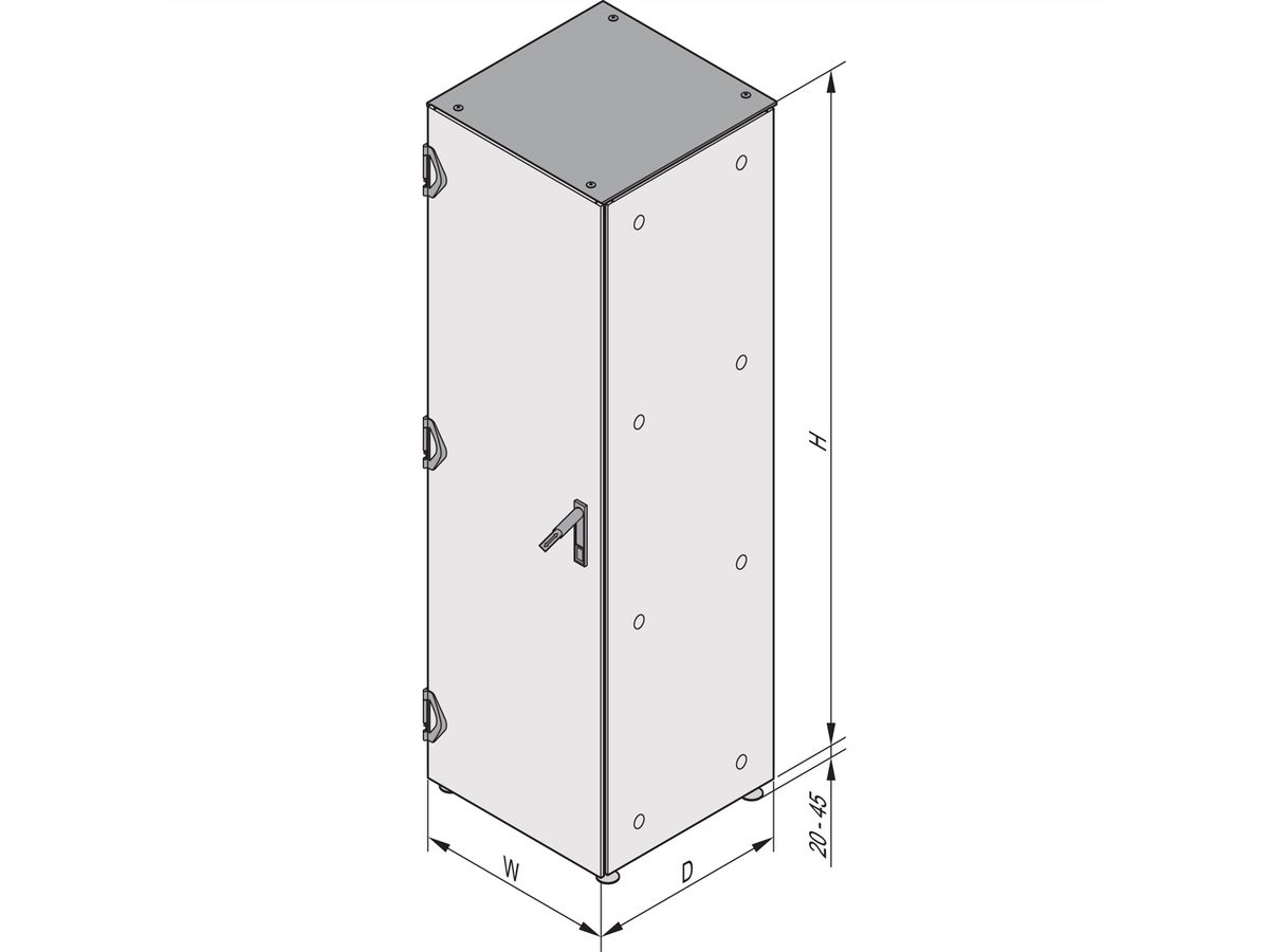 SCHROFF VARISTAR EMC mit perforierten Türen - VSTAR EMC PERF.2000H600B800T