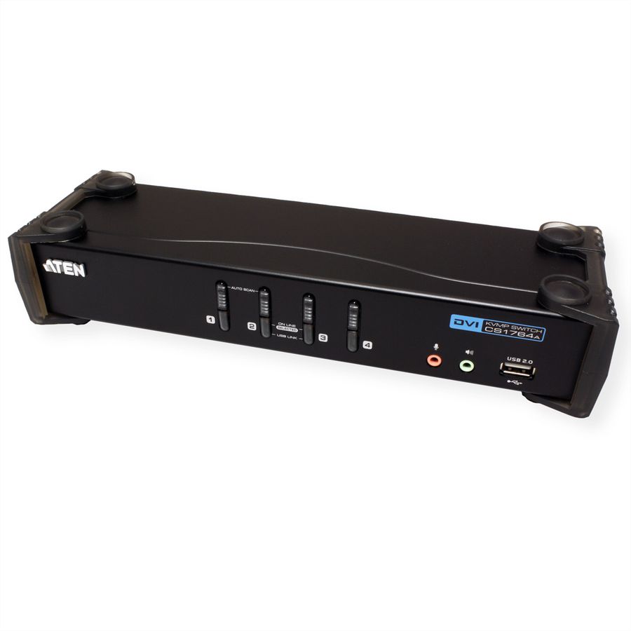 ATEN CS1764A KVM Switch DVI, USB, Audio, USB-Hub, 4 Ports