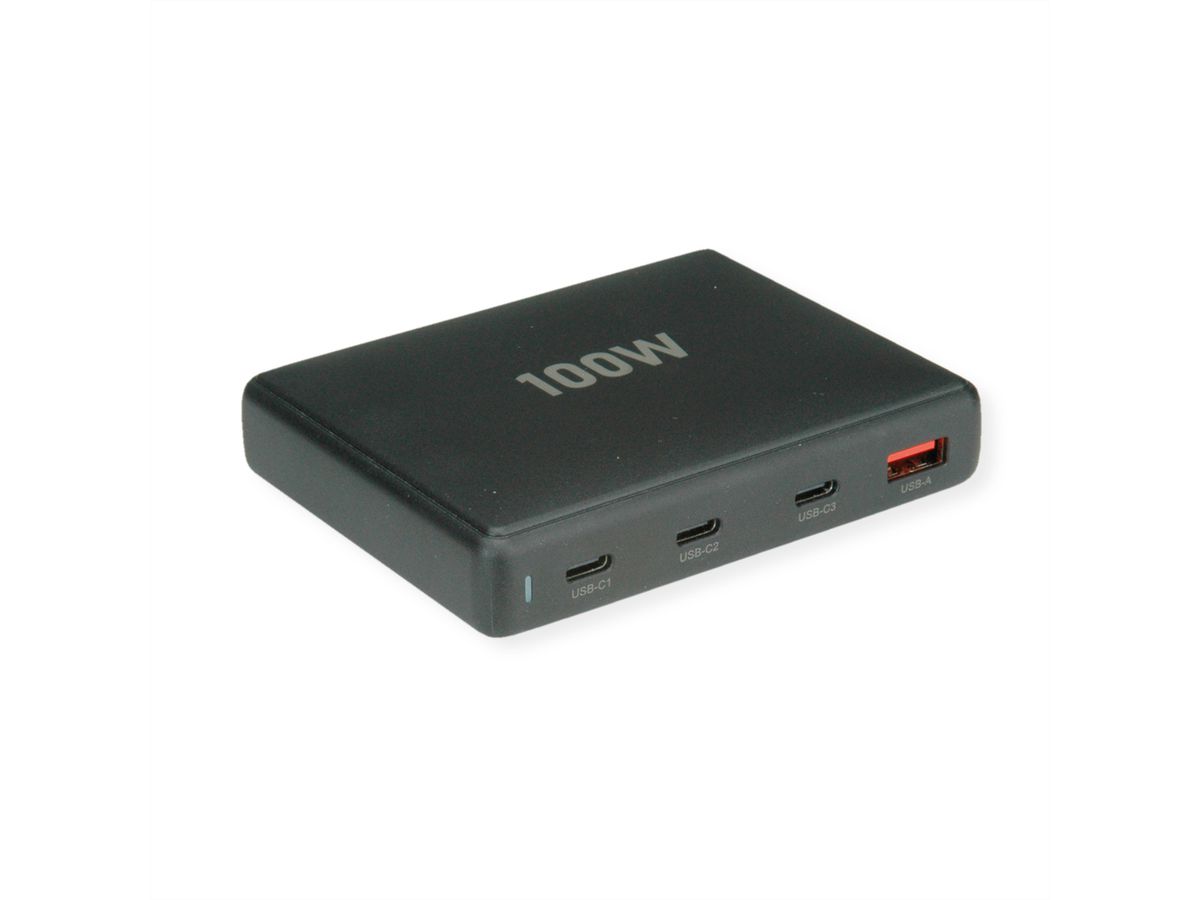 VALUE USB Charger, 4 Port (1x USB-A, 3x USB-C), max. 100W