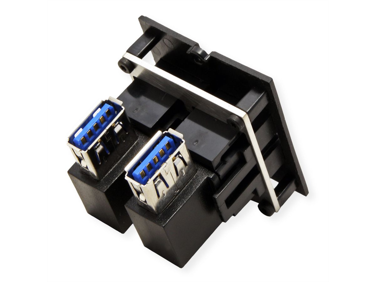 BACHMANN Rahmen 2xUSB 3.0, 90° Abgang seitlich