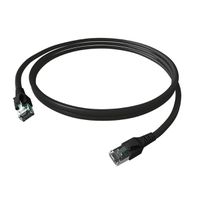 EasyLan FlexBoot Patchkabel Cat.6A, S/FTP, schwarz, 0,5 m