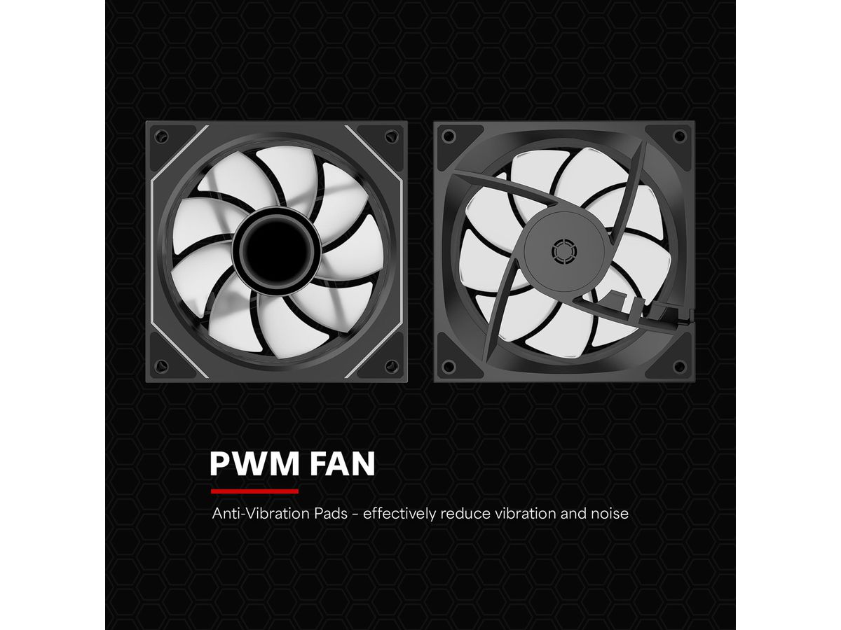 XILENCE XF078 Reverse Gehäuselüfter, mit Infinity-Mirror-Design