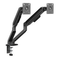 STANDARD Dual-Monitorarm, Mechanische Feder, 17–32 Zoll, max. 2 × 10 kg, schwarz