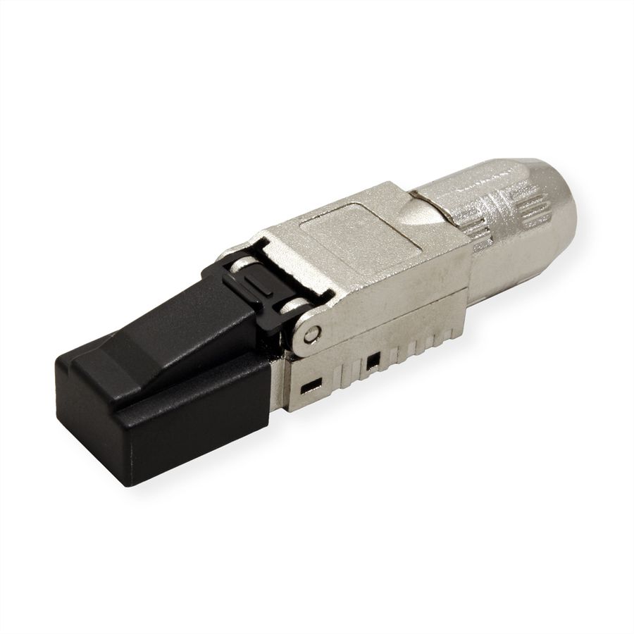 ROLINE feldkonfektionierbarer RJ-45 Stecker Cat.6A (Class EA), STP, silberfarben