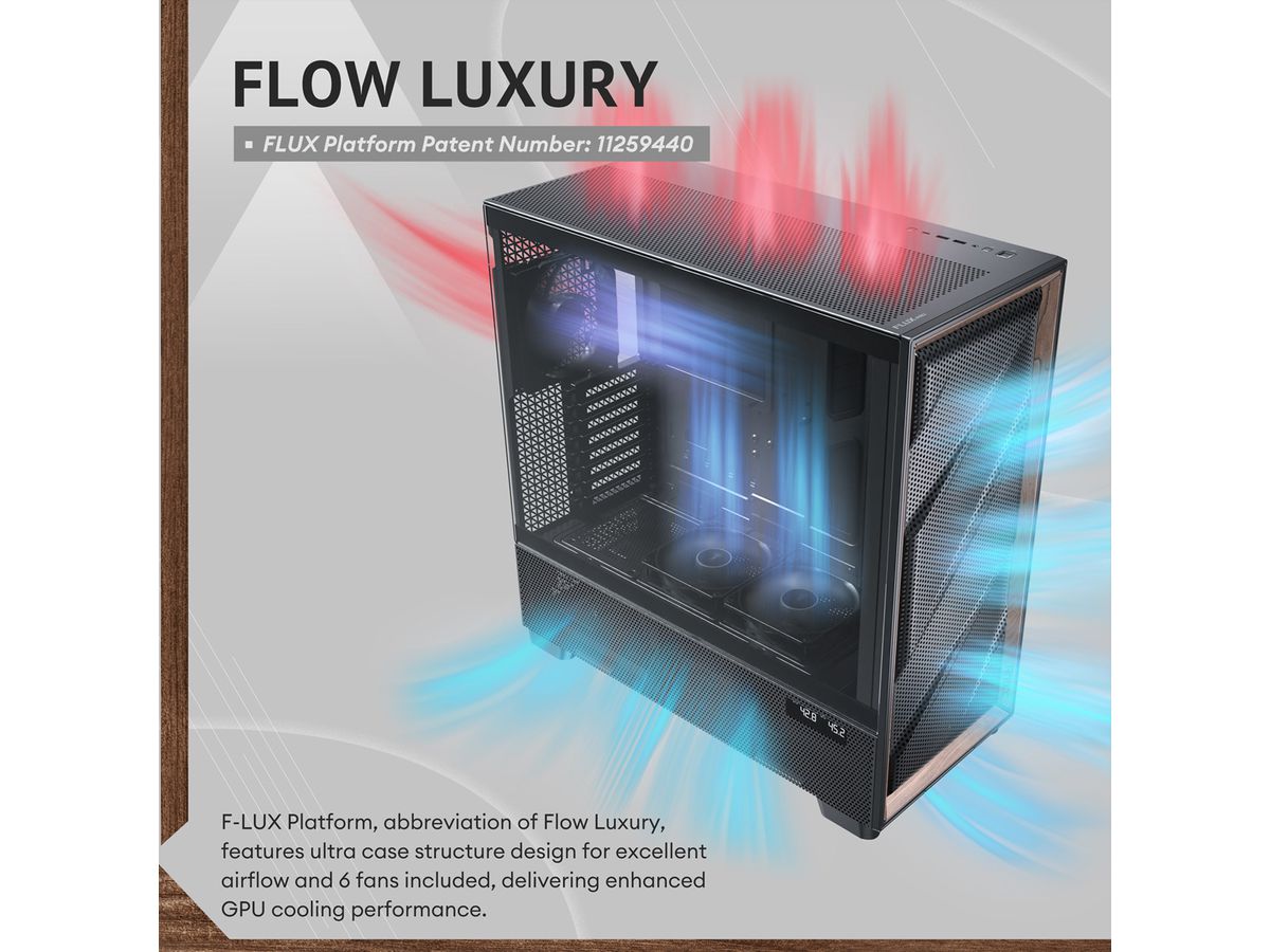 ANTEC FLUX PRO EUV PC Gehäuse Big / Full Tower ATX, schwarz