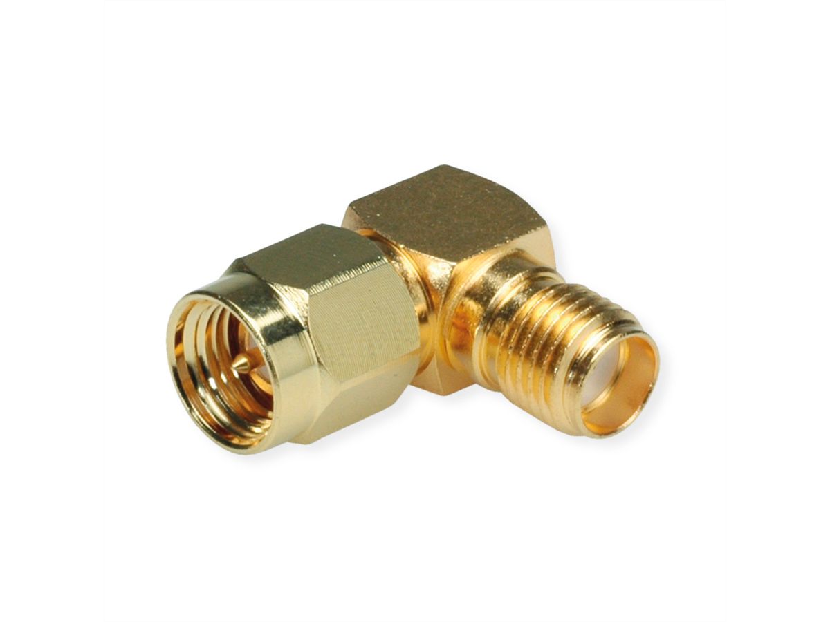 TELEGÄRTNER SMA-Verbinder, Stecker/Buchse, gewinkelt, vergoldet
