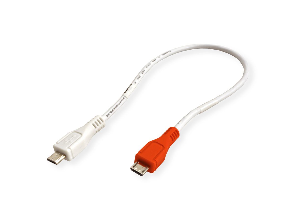 VALUE USB 2.0 Ladekabel, Micro B - Micro B, ST/ST, 0,3m