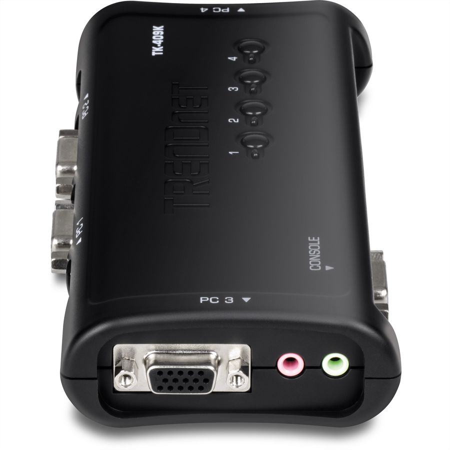 TRENDnet TK-409K KVM Switch 4-Port USB Kit mit Audio