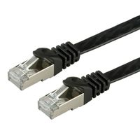 VALUE Patchkabel Cat.6 (Class E) FTP, extra-flach, schwarz, 5 m