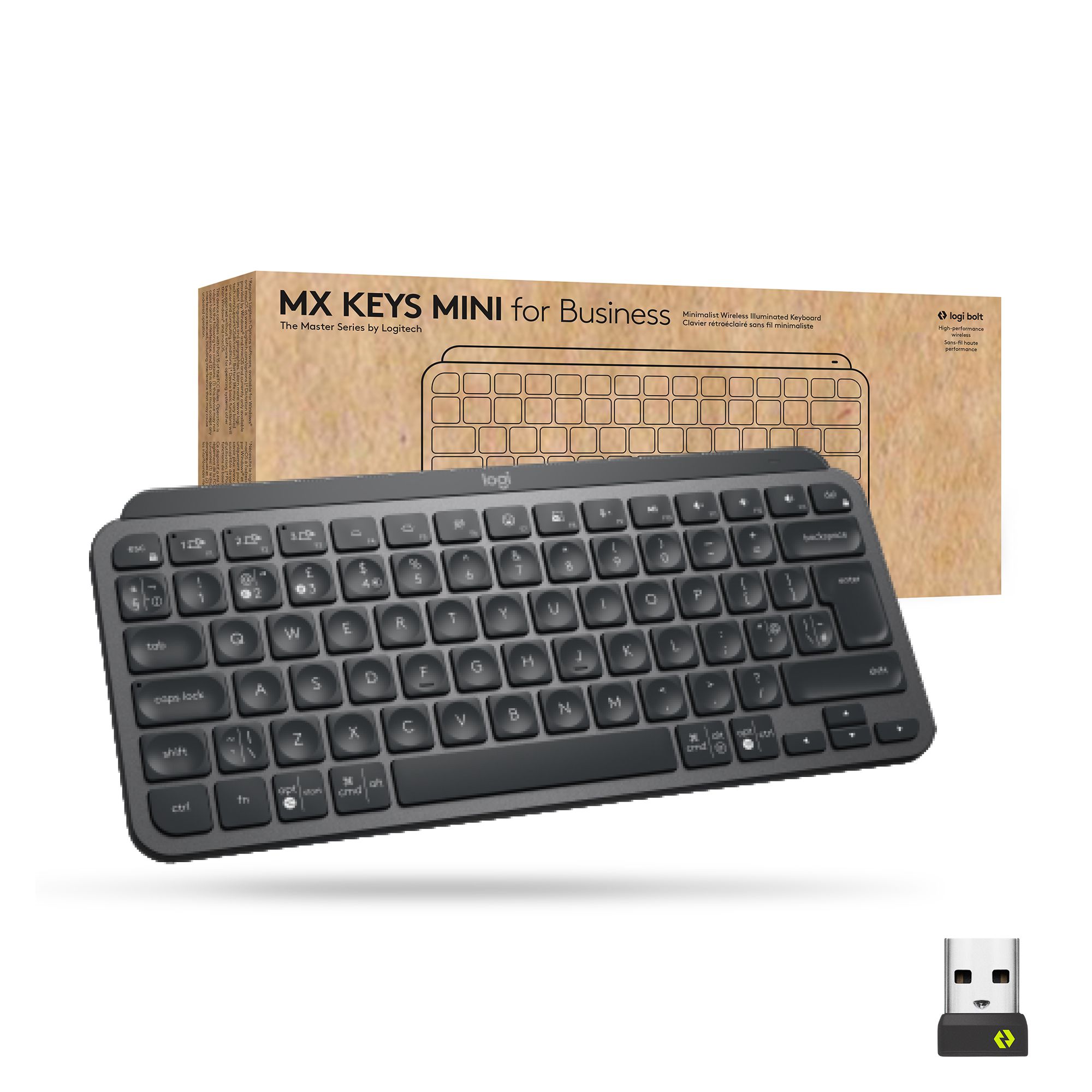 Logitech Mx Keys Mini For Business Tastatur Büro RF Wireless + Bluetooth QWERTY Englisch Graphit