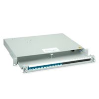 TELEGÄRTNER PROFI V LWL-Panel mit Kupplungen, 12x LC Duplex, blau, OS2