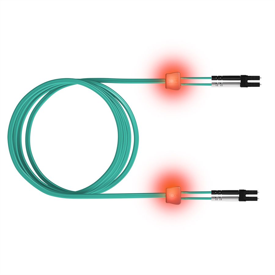 EasyLan LWL-LED-Patchkabel duplex 50/125µm OM3, LC/LC, türkis, 2 m