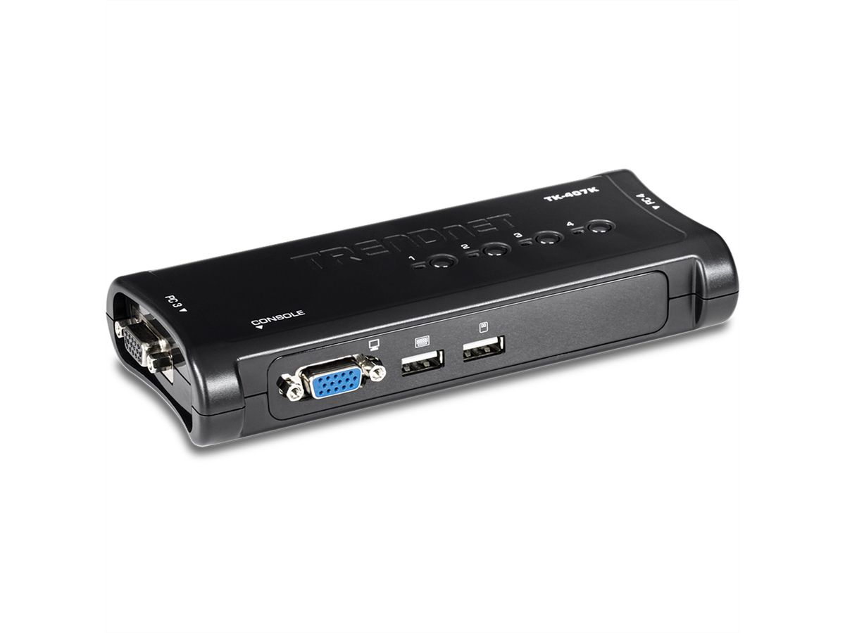 TRENDnet TK-407K KVM Switch 4-Port USB Kit