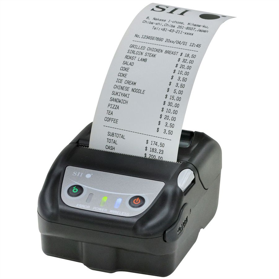 SEIKO MP-B21L mobiler Ettikettendrucker Bluetooth, USB