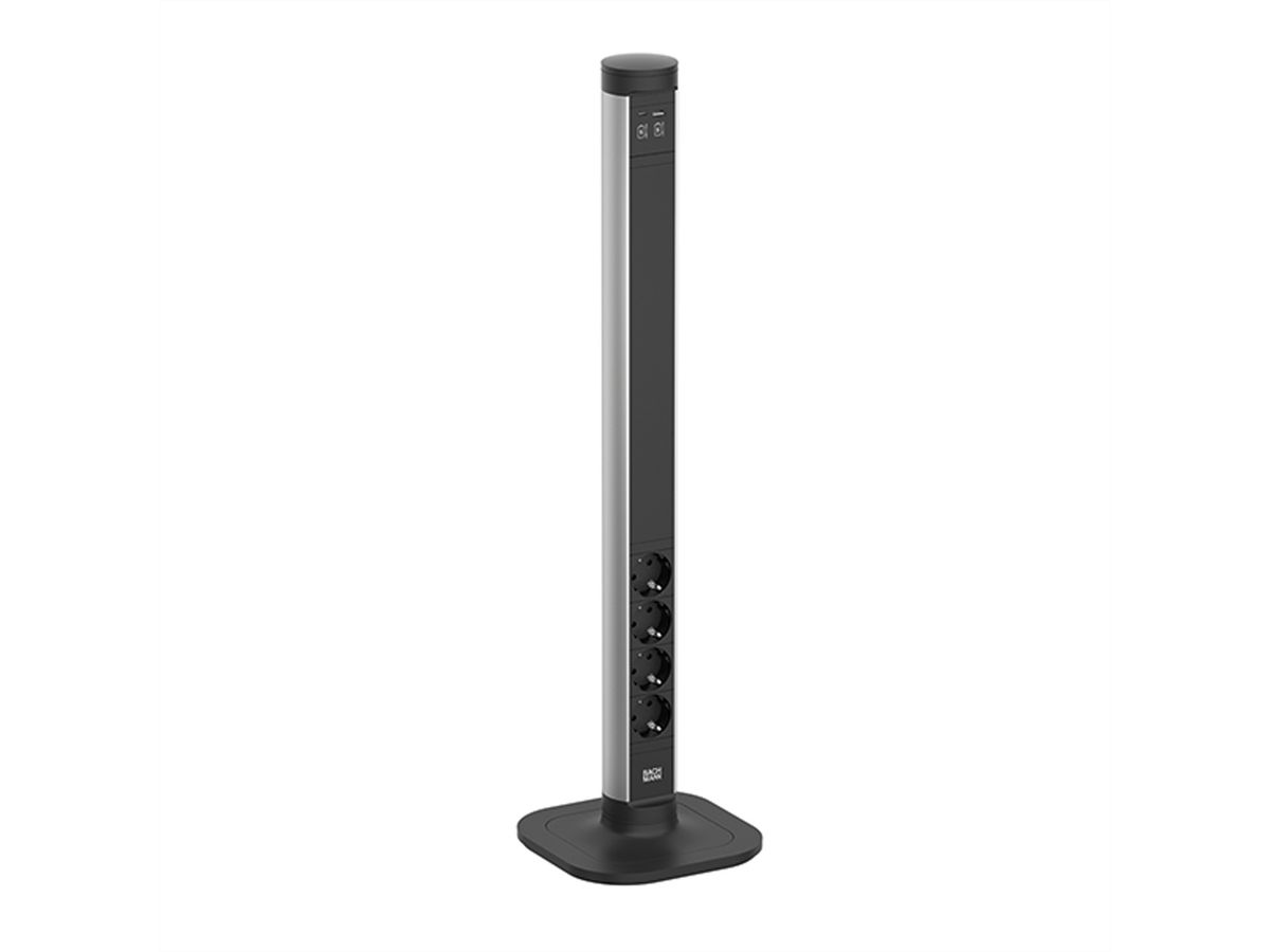 BACHMANN CYCLE Pole L 4xCEE7/3 1xUSB A/C 22W 2,5m CEE7/7