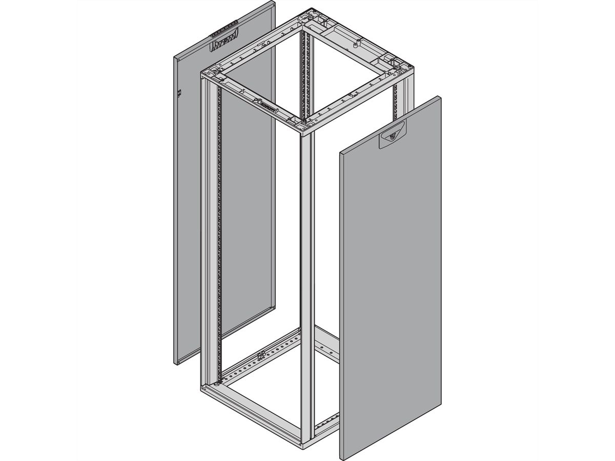 SCHROFF Seitenwand für Heavy-Duty - SEIT.WD.34HE 600T HD 7021 2X