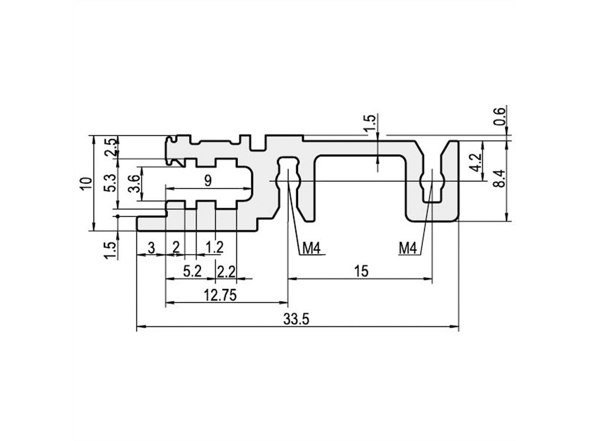 SCHROFF Typ H-KD stabil, kurzes Dach - MODULSCH. VORNE 63TE H KD