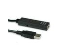 VALUE USB 2.0 aktive Kabelverlängerung, schwarz, 30 m