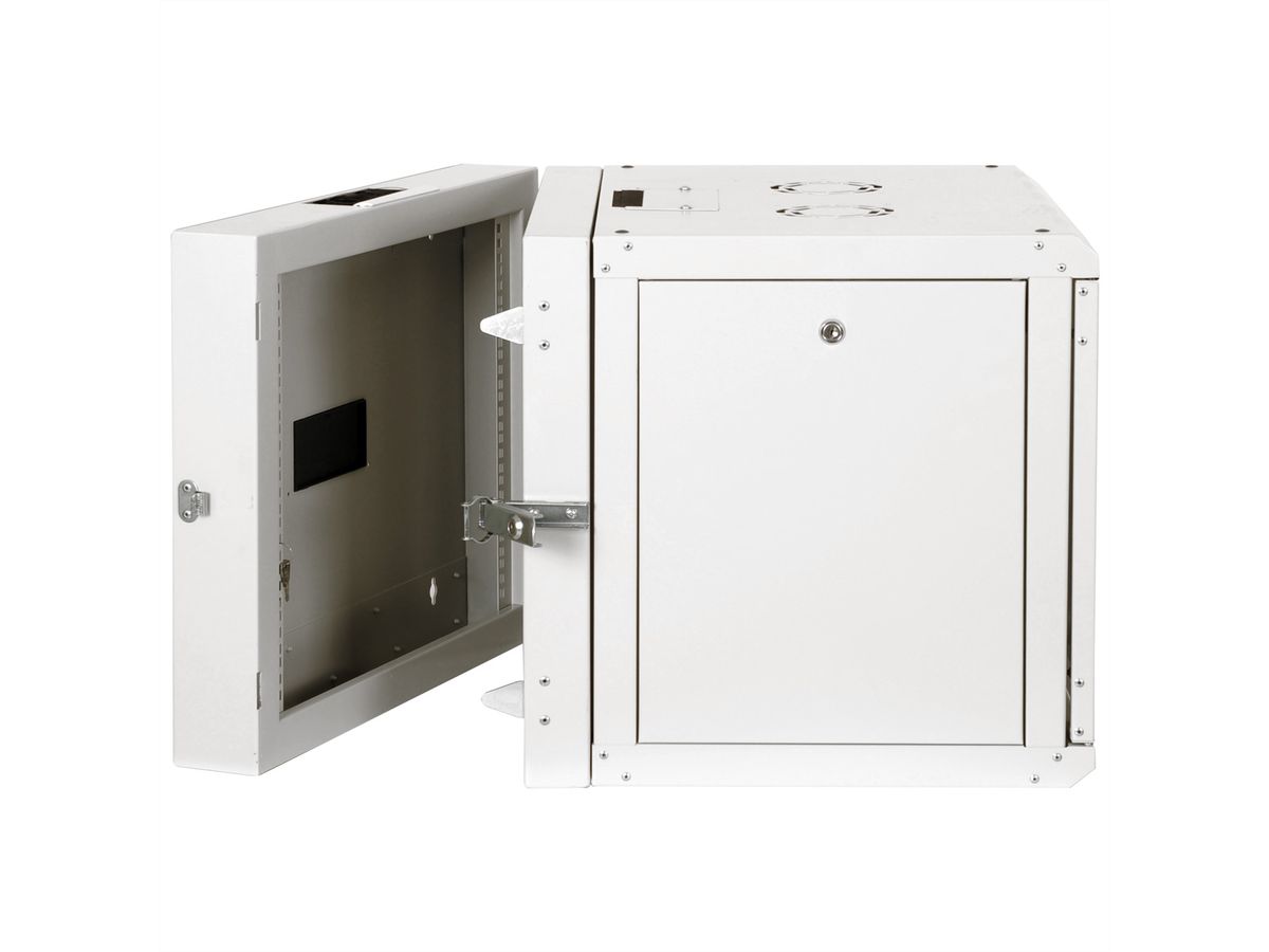 ROLINE 19-Zoll Wandgehäuse Pro 9 HE, 600x600 BxT zweiteilig schwenkbar grau