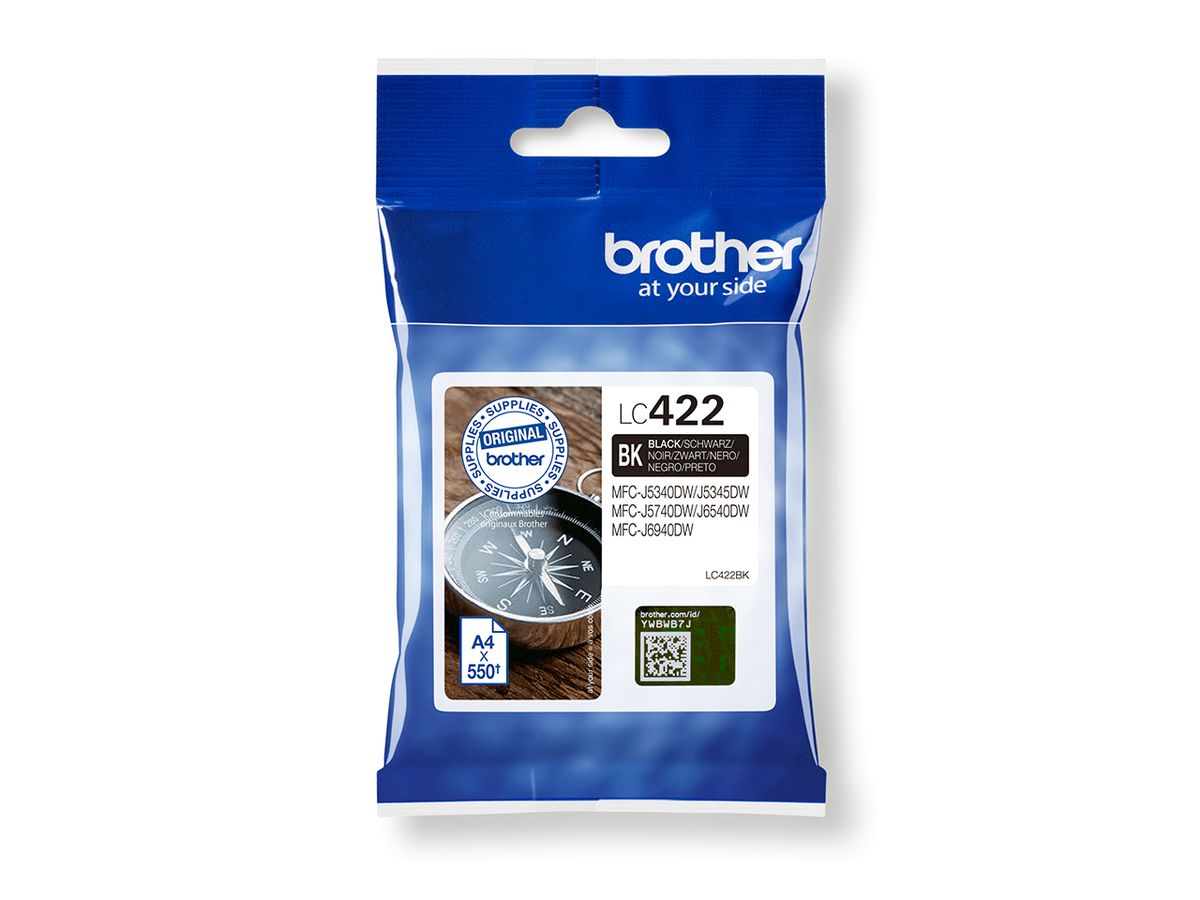 Brother LC422BK Druckerpatrone 1 Stück(e) Original Schwarz