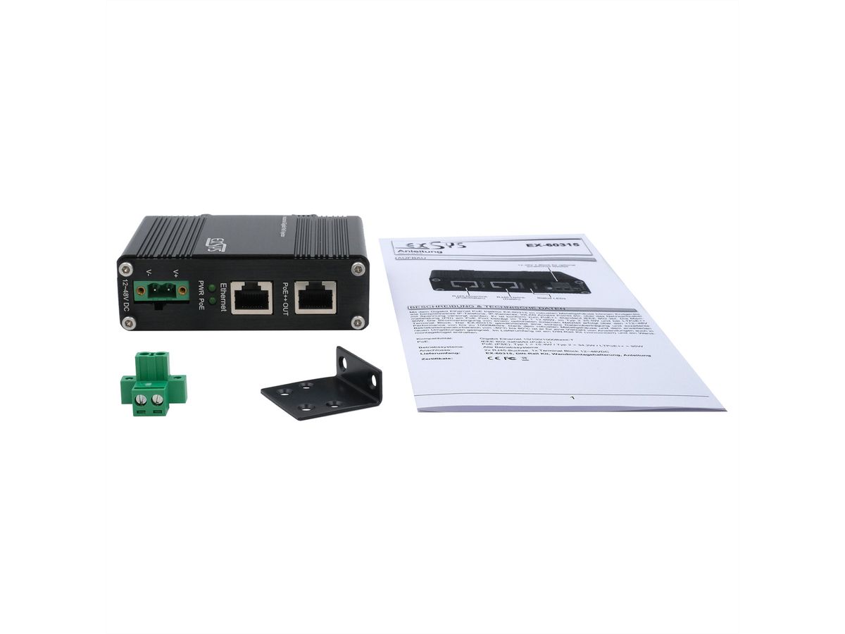 EXSYS EX-60315 PoE++ Gigabit Injektor 95W