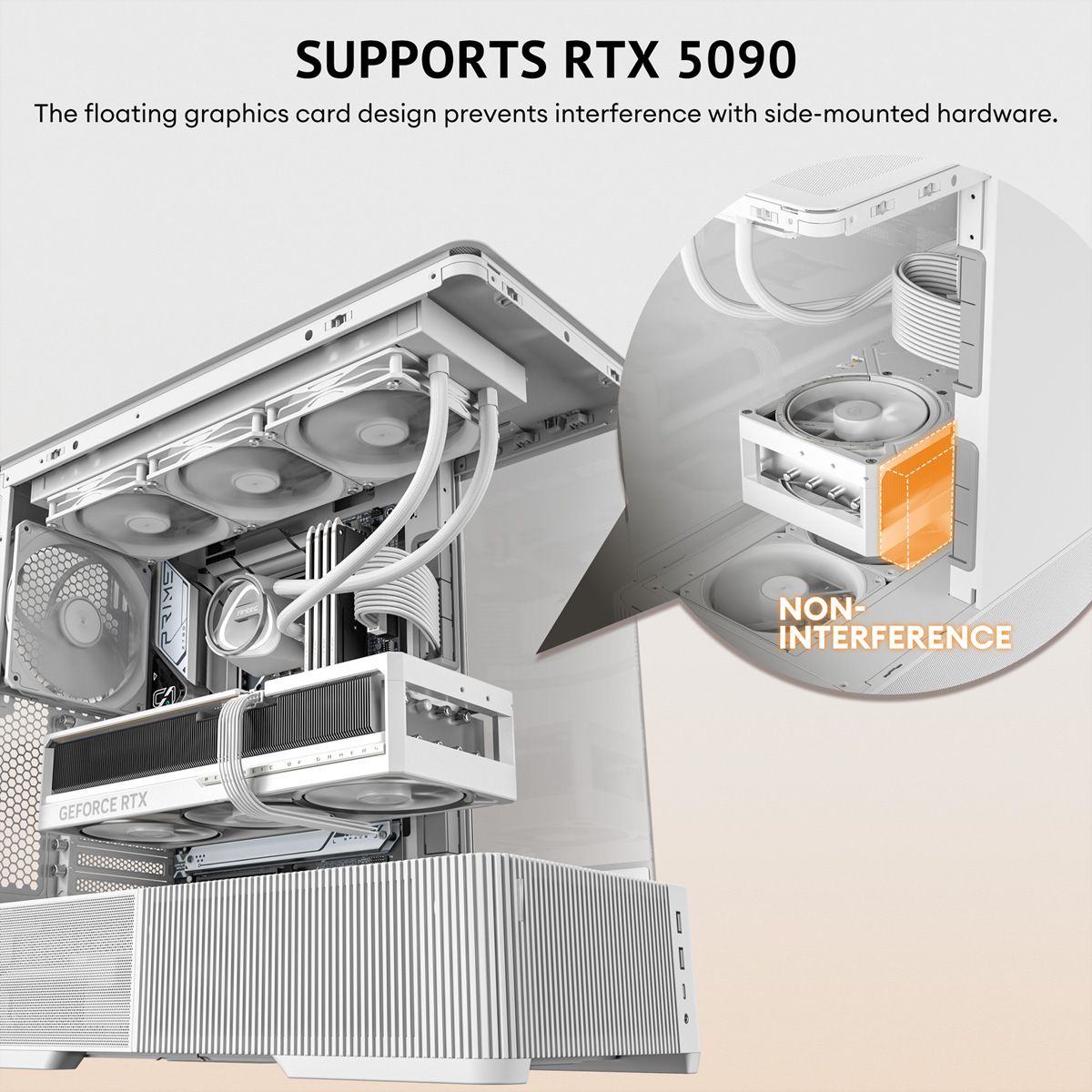 ANTEC Constellation C6 Curve Air White PC Gehäuse ATX Midi Tower, weiß