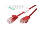 ROLINE GREEN UTP Patchkabel Kat.6A (Class EA), LSOH, slim, rot, 0,15 m
