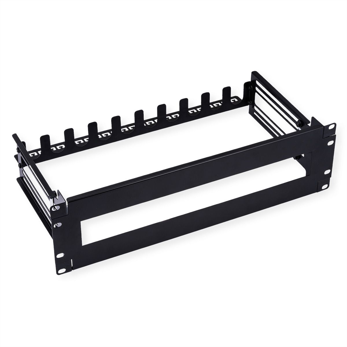 VALUE 19-Zoll-Tragrahmen für Hutschienengeräte, 3HE, schwarz