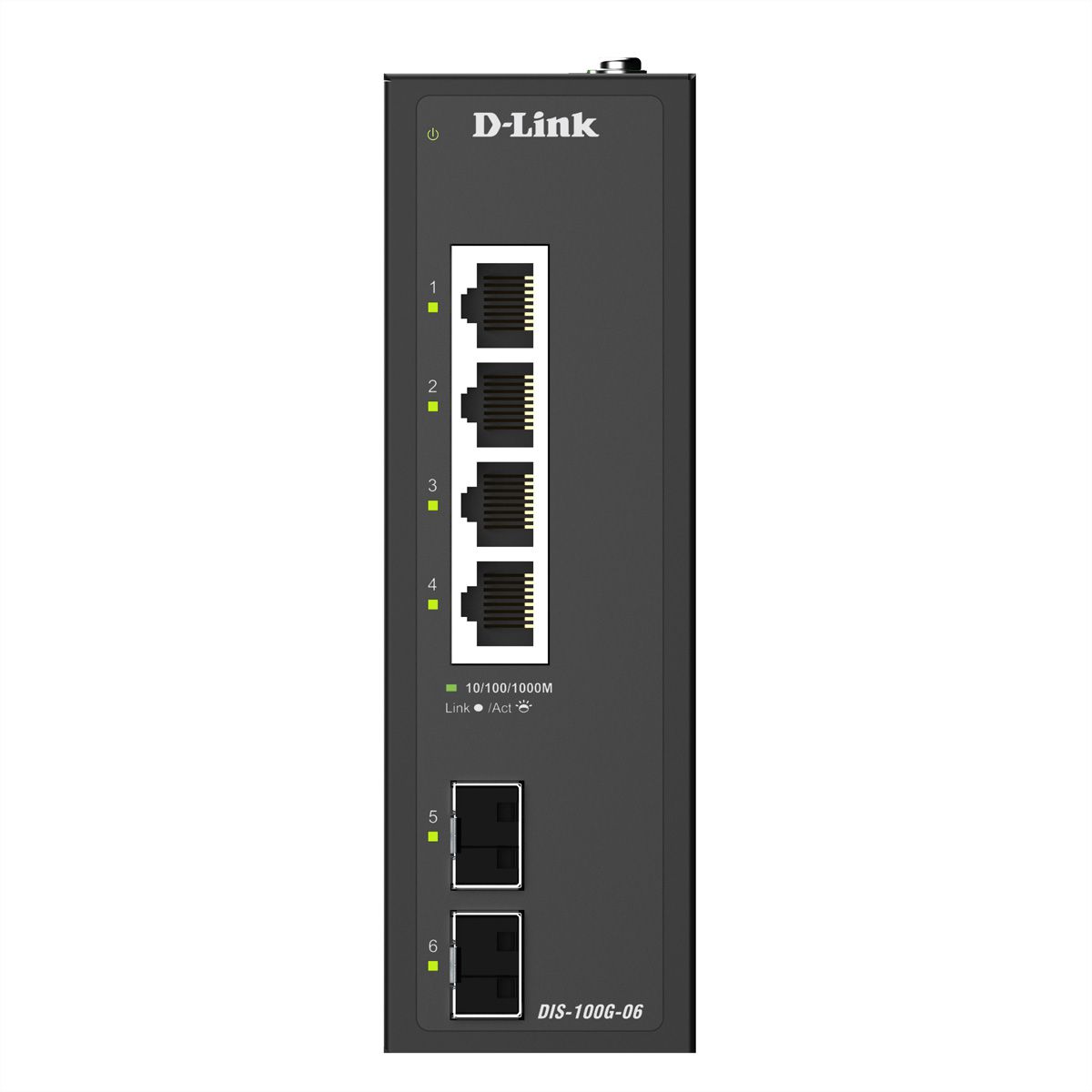 D-Link DIS-100G-06 6-Port Gigabit Switch Industrial Unmanaged, 4x Rj45, 2x SFP