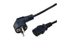 STANDARD Netzkabel, gerade IEC-Buchse, schwarz, 1,8 m
